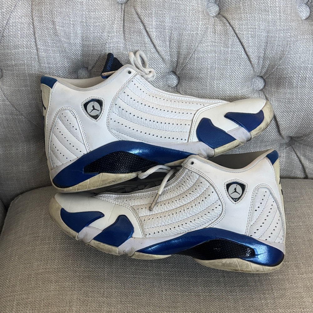 Jordan White and Blue Sneakers